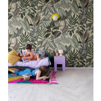 Fototapeta tropikalne rośliny i małpki Rebel Walls R14594 Mischievous Monkeys Sunshine Wonder World
