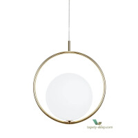 ! OKAZJA ! Lampa złoty pierścień mleczna kula Saint Brass 675363 Globen okrągła