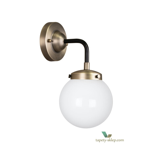 Kinkiet Alley IP44 Antique Brass/White 990551 Globen