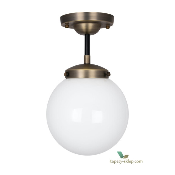Lampa sufitowa Alley IP44 Antique Brass/White 990751 Globen