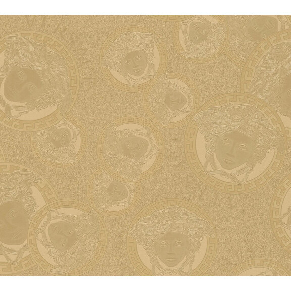 Tapeta logo Versace głowy Meduzy 38461-1 Versace V