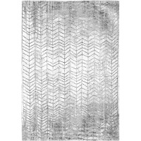 Czarno Biały Dywan Louis De Poortere w Jodełkę - BLACK ON WHITE 8652