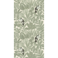 Tapeta tropikalne liście i tukany Caselio GCO 103920736 Rio Green & Co
