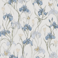 Tapeta kwiaty Sandberg S10134 Iris Sky Blue Huset i Solen