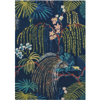 Niebieski Dywan Sanderson w Kwiaty - RAIN FOREST TROPICAL NIGHT 050708