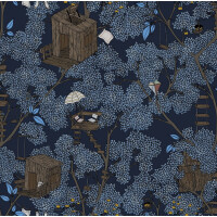 Tapeta domek na drzewie Rebel Walls R18012 Treehouse Night Dreamland