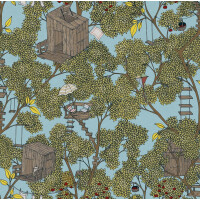 Tapeta domek na drzewie Rebel Walls R18013 Treehouse Sunshine Dreamland