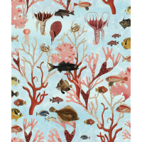 Tapeta zwierzęta morskie Rebel Walls R18031 Aquarium Mint Dreamland
