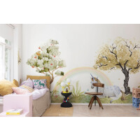 Fototapeta zaczarowany las Rebel Walls R18181 Unicorn Dream Rainbow Dreamland