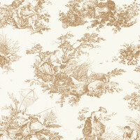Tapeta scenki rodzajowe Casadeco LBTJ 87911318 Scene D'été Les Belles Toiles de Jouy