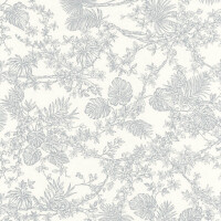 Tapeta tropikalne rośliny Casadeco LBTJ 87959107 Jardin Des Plantes Les Belles Toiles de Jouy