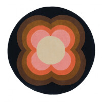 Okrągły Kolorowy Dywan Orla Kiely w Kwiaty - SUNFLOWER PINK 060005