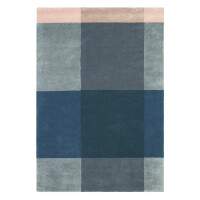 Niebieski Dywan Ted Baker Geometryczny - PLAID GREY 57804