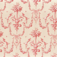 Tkanina Toile de Jouy z ornamentowym wzorem Casadeco LBTJ 88048213 Tissu Corne D'abondance Les Belles Toiles de Jouy