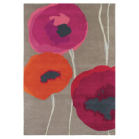 Czerwono Beżowy Dywan Sanderson w Kwiaty - POPPIES RED ORANGE 45700