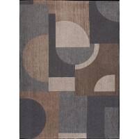 Dywan geometryczny Art-Deco BAUHAUS LEATHER BROWN 9158