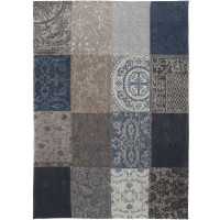 Granatowo Szary Dywan Patchwork - BLUE DENIM 8108