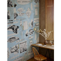 Tapeta zwierzęta z papieru Wall&Deco WDLA2201 Les Animaux en Papier Contemporary 2022