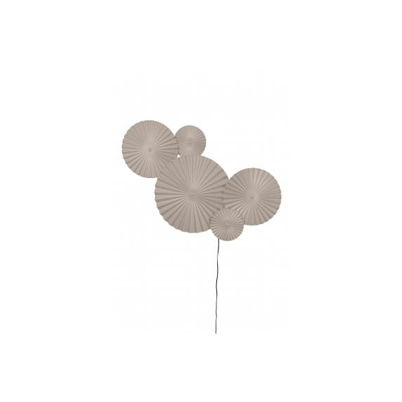 Lampa ścienna talerze ryflowane Omega MUD 231002 beżowe Globen