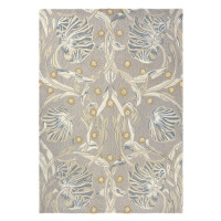 Szaro-beżowy dywan w kwiaty Morris & Co. Pimpernel Linen 28701