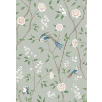 Tapeta botaniczna w stylu chinoiserie Boras Tapeter Paradise Birds 1903 Dreamy Escape