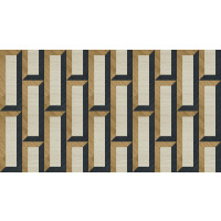 Tapeta naturalna prostokąty efekt 3D Arte 72723 Biseau Marqueterie