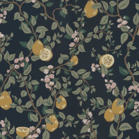 Tapeta owoce pigwy Sandberg 432-96 Kvitten Midnight Blue Huset i Solen