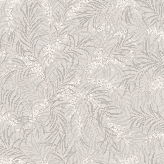 Tapeta liście Sandberg S10207 Idun Mineral Grey Villa Dalaro II