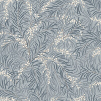 Tapeta liście Sandberg S10226 Idun Misty Blue Villa Dalaro II