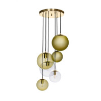 Lampa wisząca Bacan Famlight Olive 6 kul