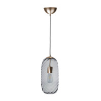 Lampa wisząca Famlight Chloe Złota Patyna Szara