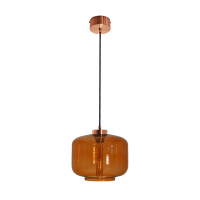 Lampa wisząca Famlight Jawa Bursztynowa Złota Miedź