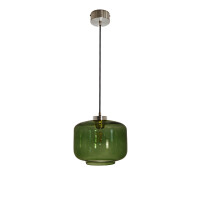 Lampa wisząca Famlight Jawa Butelkowa Zieleń Srebrna