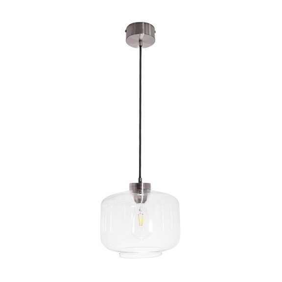 Lampa wisząca Famlight Jawa Transparentna Srebrna