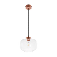 Lampa wisząca Famlight Jawa Transparentna Złota Miedź