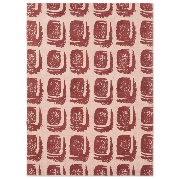 Dywan geometryczny WOODBLOCK RED 163003