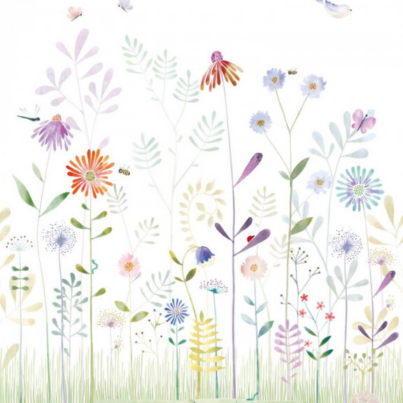 Mural polne kwiaty i ślimaki Casadeco OUAT 88287205 S The Garden Small World With Snail Once Upon A Time