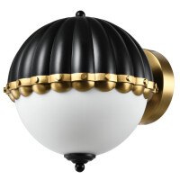 Elegancki kinkiet w stylu vintage czarny Pralines W01244BK Cosmo Light