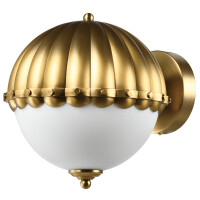 Elegancki kinkiet w stylu vintage złoty Pralines W01251BR Cosmo Light