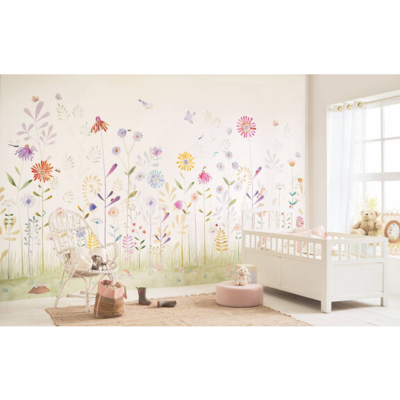 Mural polne kwiaty i zwierzęta Casadeco OUAT 88557812 L The Garden Small World Full Once Upon A Time
