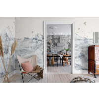 Fototapeta góry i mapy Rebel Walls R13872 Paper Mountains Blue Rebel Favorites