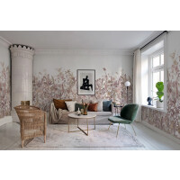 Fototapeta łąka Rebel Walls R14533 May Meadow Dusty Pink Rebel Favorites