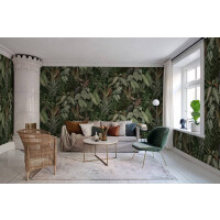 Fototapeta egzotyczna z małpkami Rebel Walls R14592 Mischievous Monkeys Lush Rebel Favorites