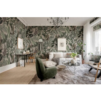Fototapeta egzotyczna z małpkami Rebel Walls R14593 Mischievous Monkeys Pastel Pink Rebel Favorites