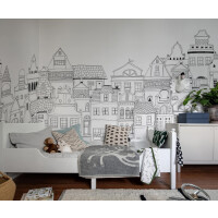 Fototapeta londyńska kamienica Rebel Walls R14601 London Houses Rebel Favorites