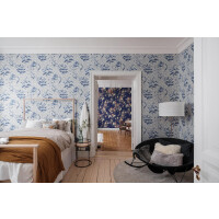 Fototapeta w japońskim stylu Rebel Walls R19321 Floral Ripple Blue Imperfections
