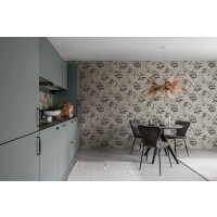 Fototapeta w japońskim stylu Rebel Walls R19322 Floral Ripple Graphite Imperfections
