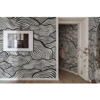 Fototapeta linie Rebel Walls R19334 Soft Clouds Graphite Imperfections