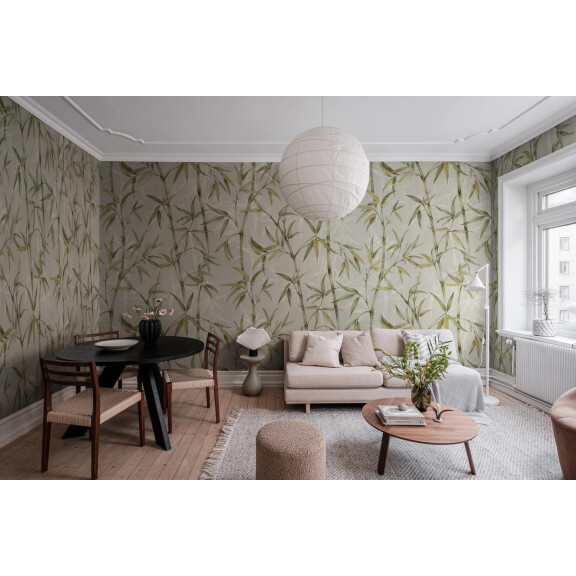 Fototapeta bambusowy ogród Rebel Walls R19338 Bamboo Garden Green Imperfections