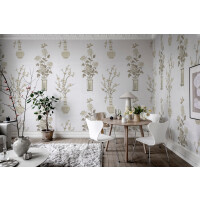 Fototapeta wazony z kwiatami Rebel Walls R19341 Japanese Vase Pearl Imperfections